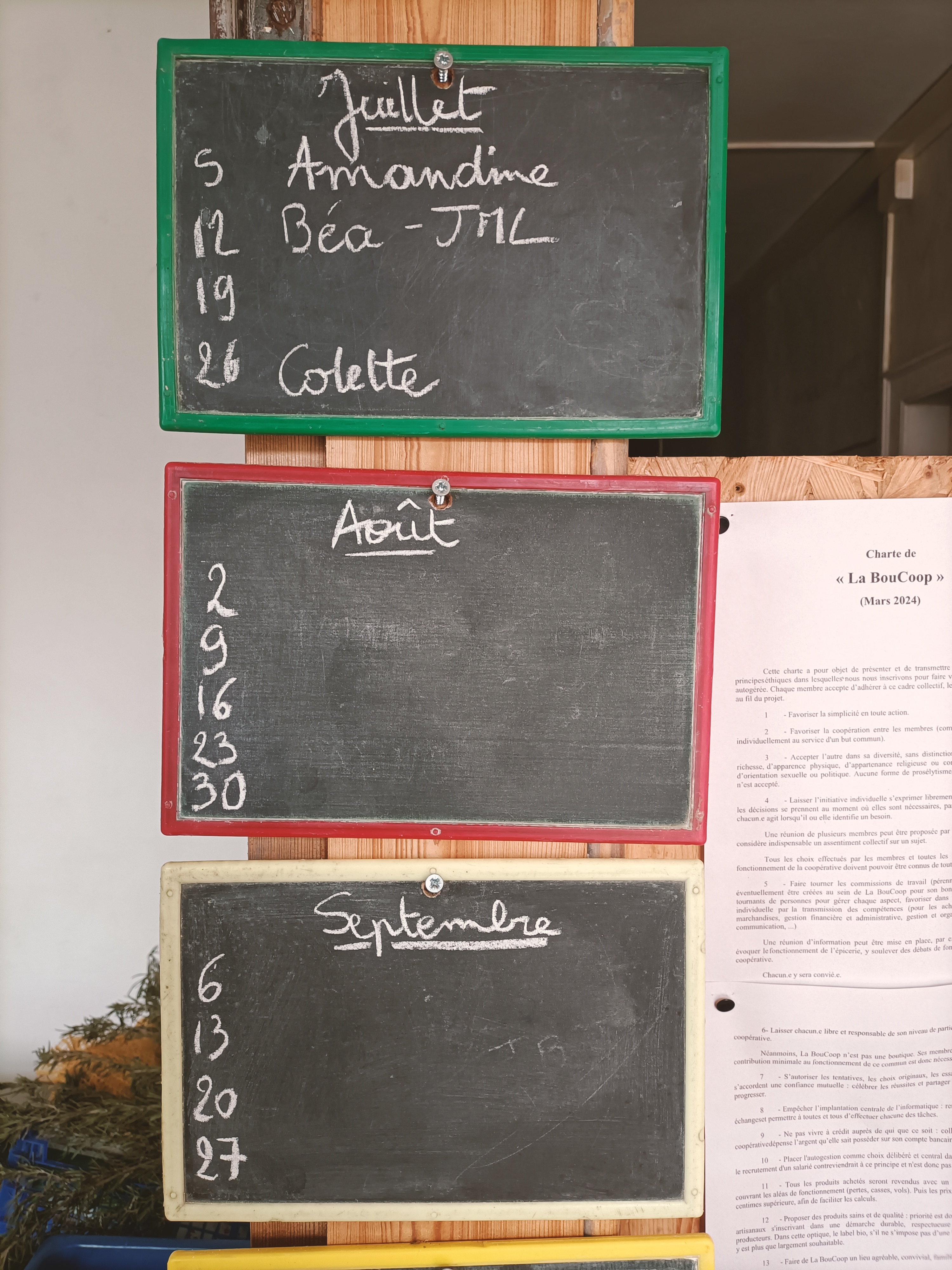 Tableau horaire
